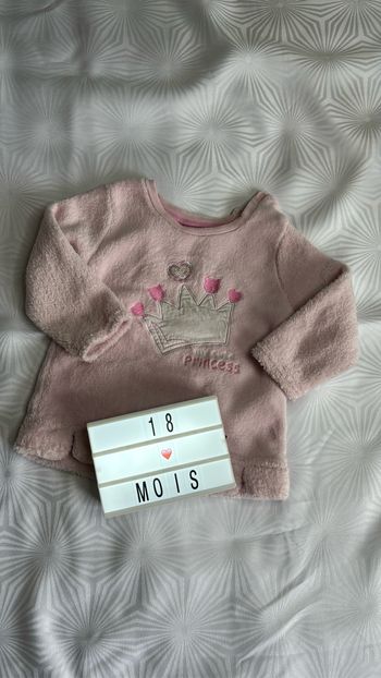 Pull polaire fille 12/18 mois 86cm