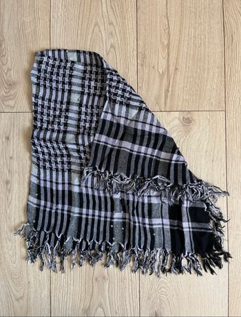 Chèche violette et noir