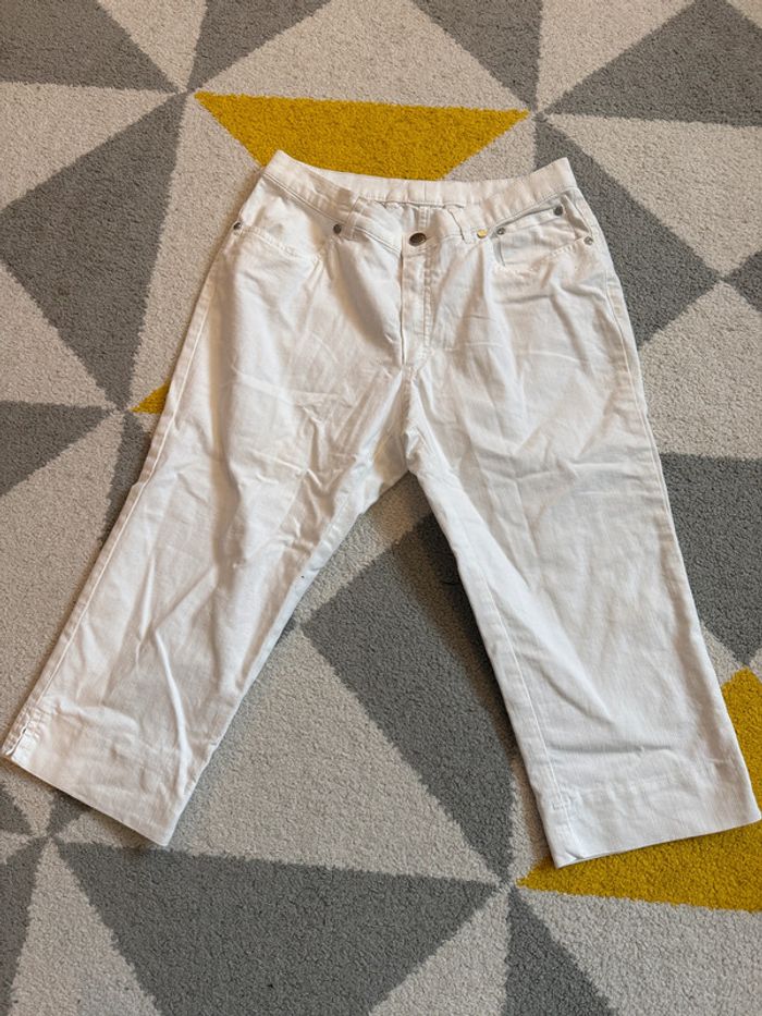 Pantacourt Eugen Klein couleur blanc Taille 38 - photo numéro 2