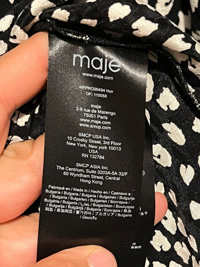 Robe Maje avec des petits cœurs Col V Taille 40 - photo numéro 14
