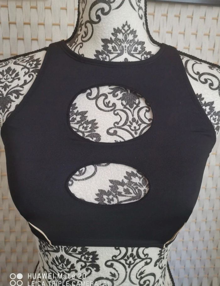 💕Jolie Haut de maillot de bain Vero Moda - Noir à découpes - femme TM / 38 💕 - photo numéro 5