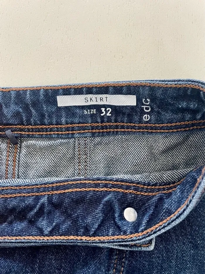 Jupe portefeuille jean bleu EDC - photo numéro 4