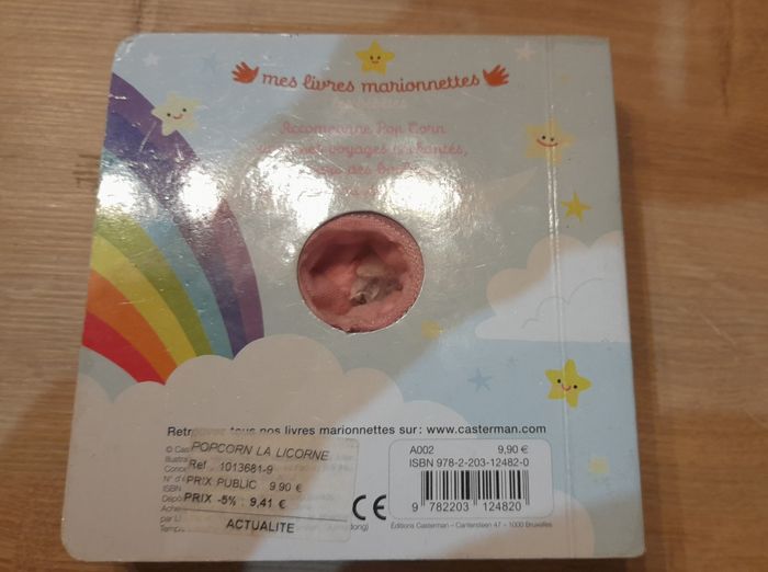 Livre marionette pour bébé Pop Corn la licorne - photo numéro 9
