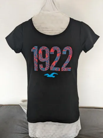 T-shirt Hollister Sortie de collection - Noir/rose/bleu