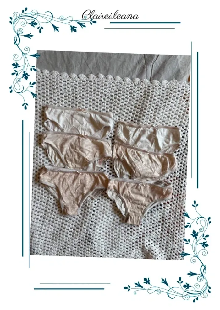 🛑 lot de 6 culottes bébé/enfant fille🛑
