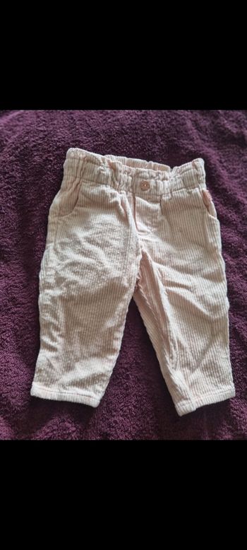 Pantalon velours rose Carrément Beau Neuf