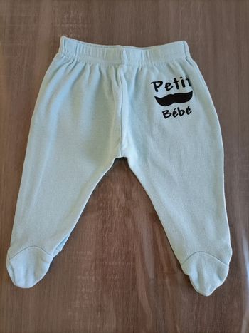 Pantalon à pieds "Petit bébé" Bougli bougla 1 mois