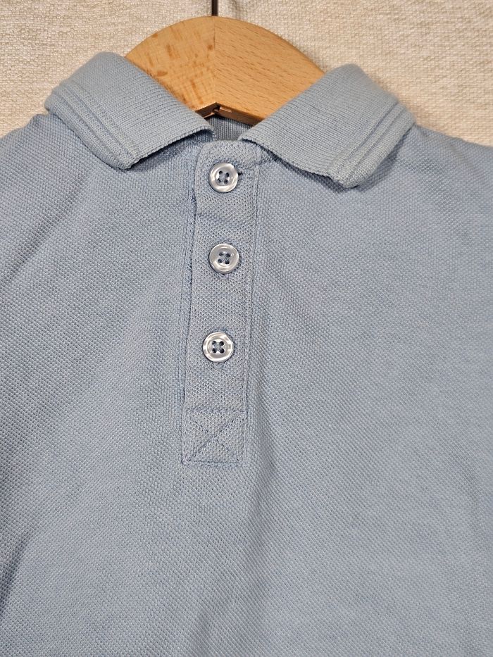 Polo bleu ciel mes petits cailloux 9 mois 71 cm - photo numéro 3