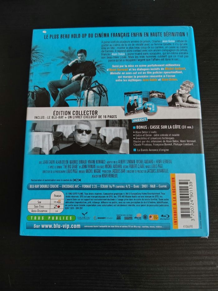 Blu Ray Digibook Collector  Mélodie en sous-Sol (Jean Gabin, Alain Delon, Henri Verneuil) - photo numéro 2