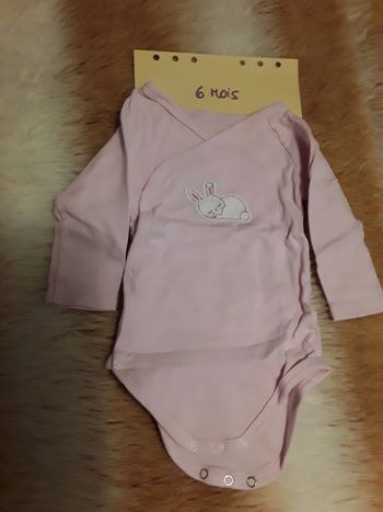 Body bébé fille rose 6 mois