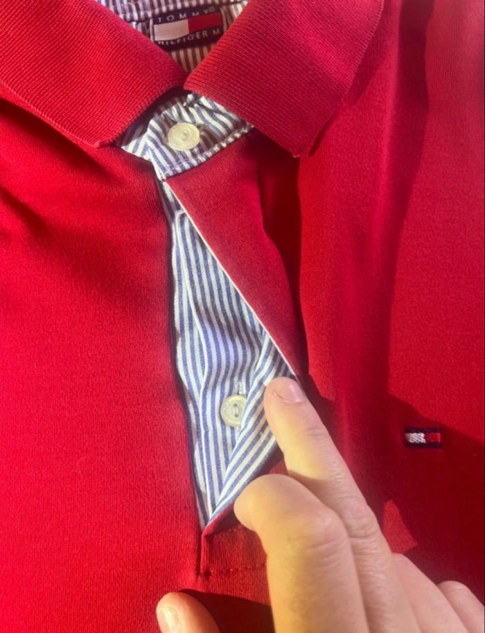 Polo Tommy Hilfiger Rouge - photo numéro 2