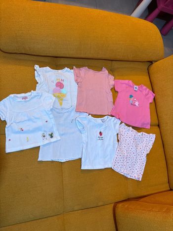 Lot de 7 tee shirts 6 mois