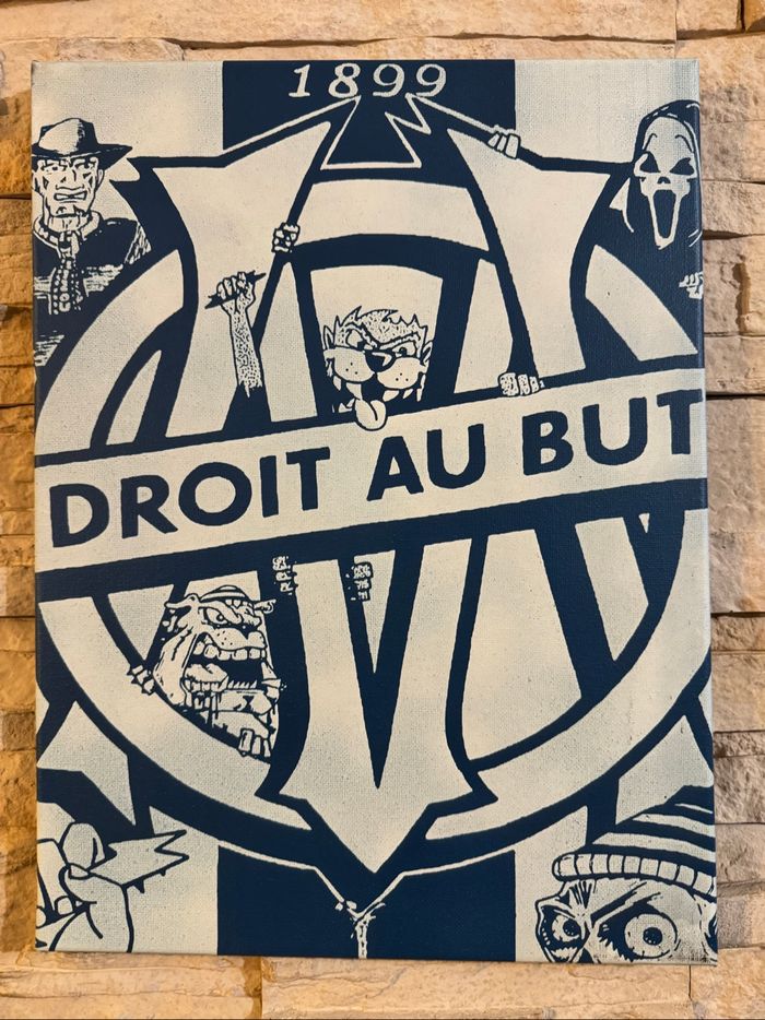 Tableau OM “Droit au but” version cartoon en toile 30x40cm - photo numéro 5