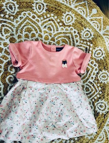 Robe été sergent major fleurie 9-12mois