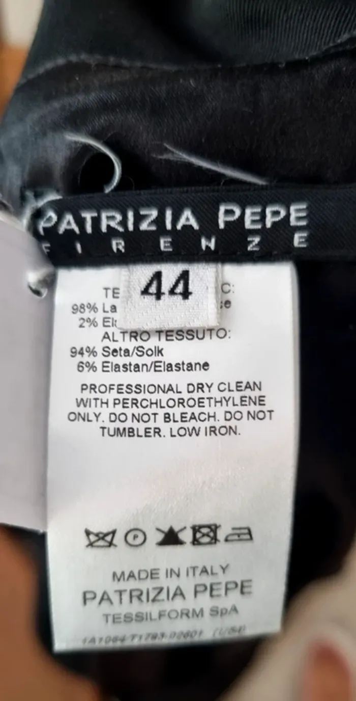 Robe courte noire laine soie patrizia pepe 40 - photo numéro 3