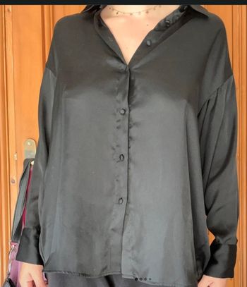 Blouse satin noir Zara S