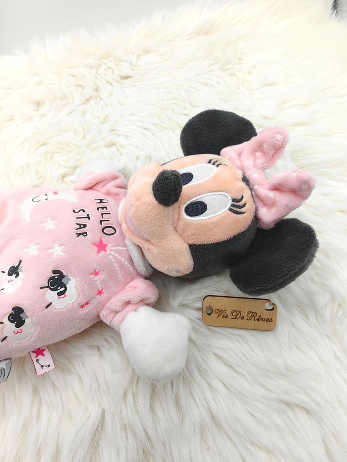 Doudou Peluche Minnie Rose Hello Star moutons Phosphorescente - photo numéro 2