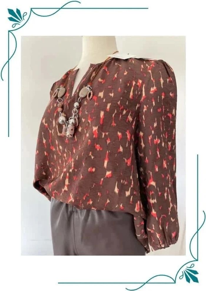Blouse manches longues rouille