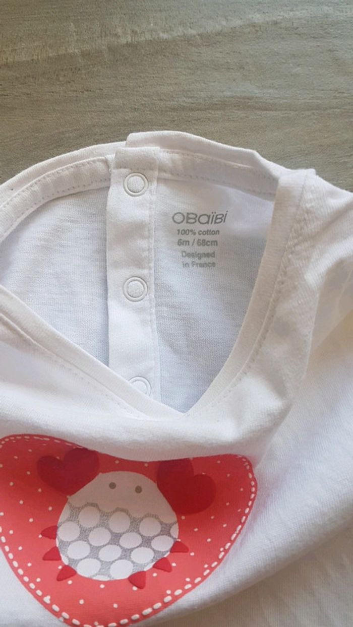 T-shirt crabe Obaïbi 6 M - photo numéro 3