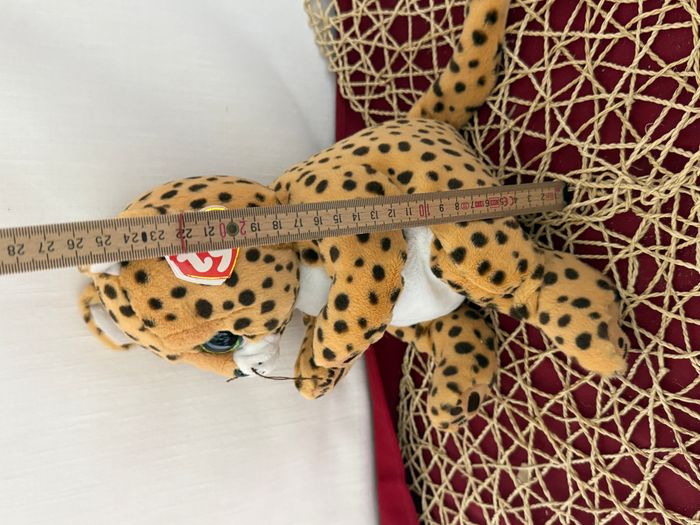 Peluche - Ty Beanie Bellies - Lloyd le guépard - 30 cm - Yeux bleus pailletés - photo numéro 4