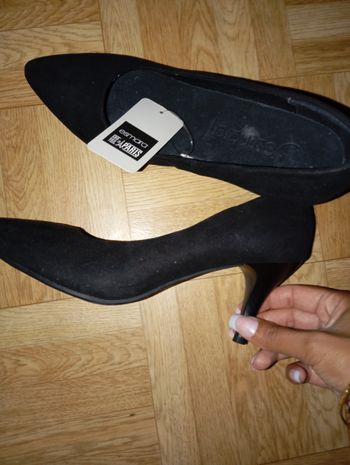 Escarpins talon noir velours esmara 39