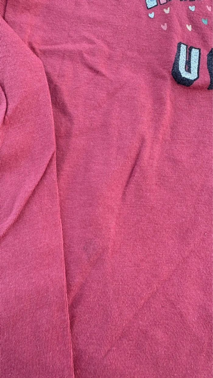 Lot de 2 t shirt manches longues jaune et rose Kiabi fille taille 10 ans - photo numéro 4