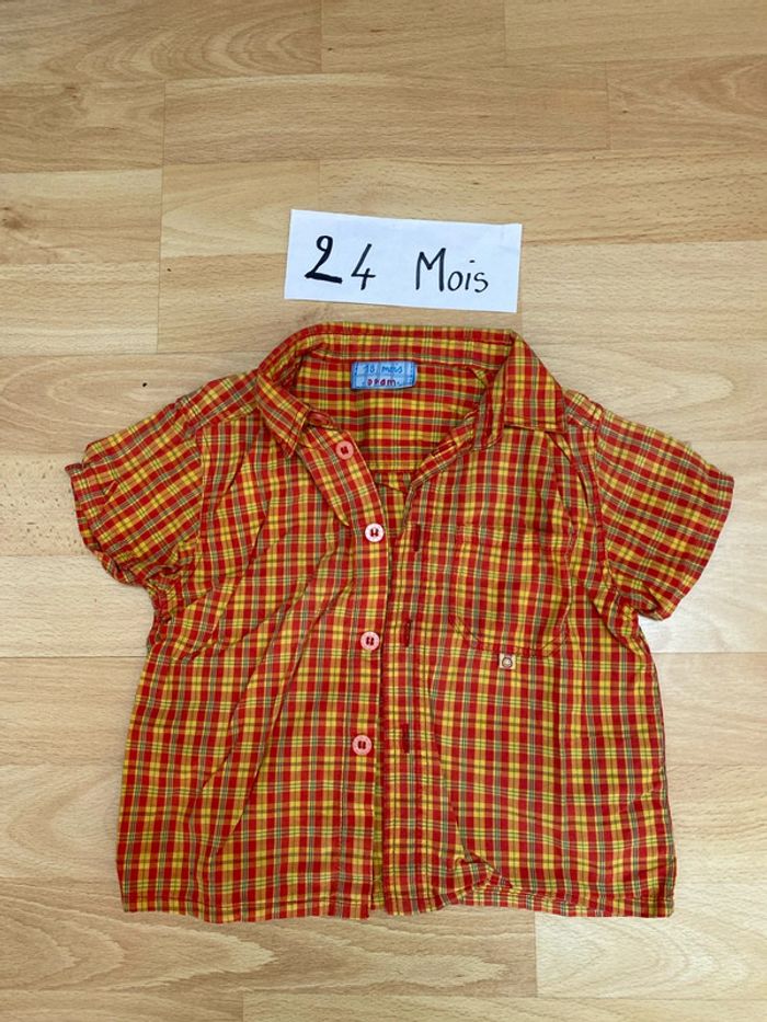 Chemise manches courtes 24 mois Du pareil au même