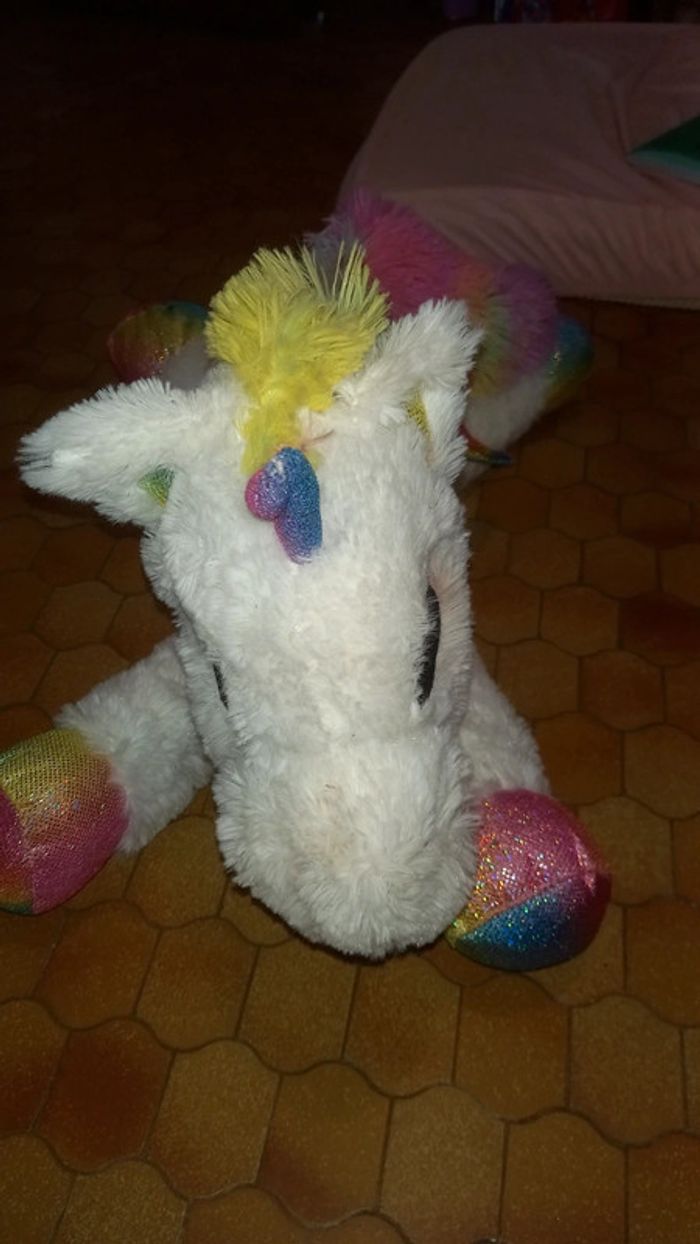 Grande Peluche licorne 60 cm - photo numéro 2
