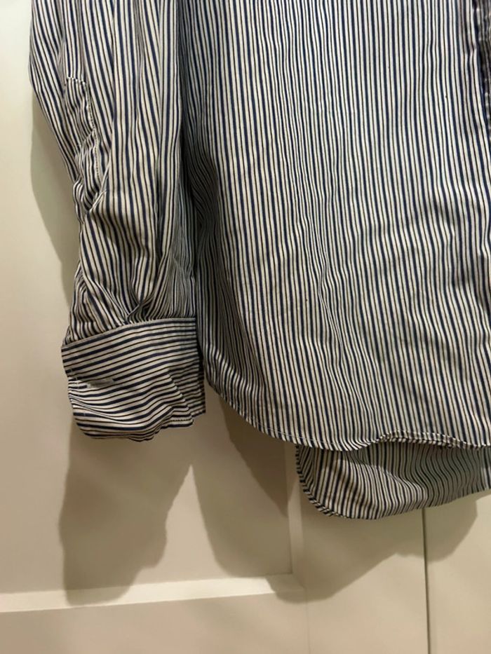 694 – chemise à rayures noire, bleue et blanche Ralph Lauren en taille 38 - photo numéro 5