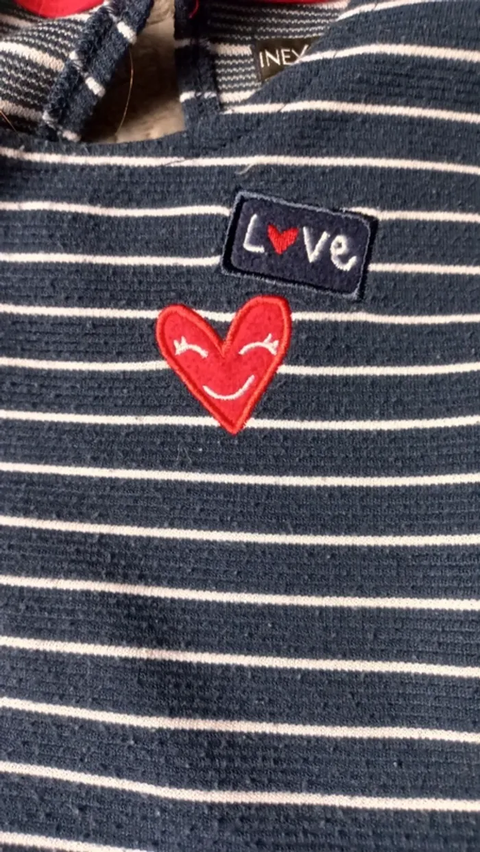 Robe marine rayé blanc t 6 - photo numéro 2