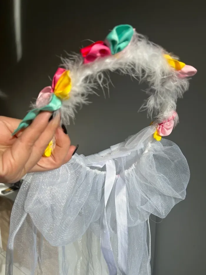 Couronne de fleur avec voilage - photo numéro 4