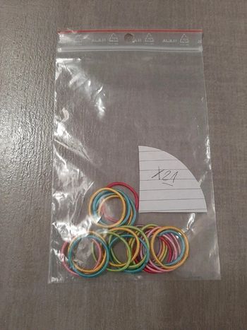 lot 21 élastiques colorés brillantes