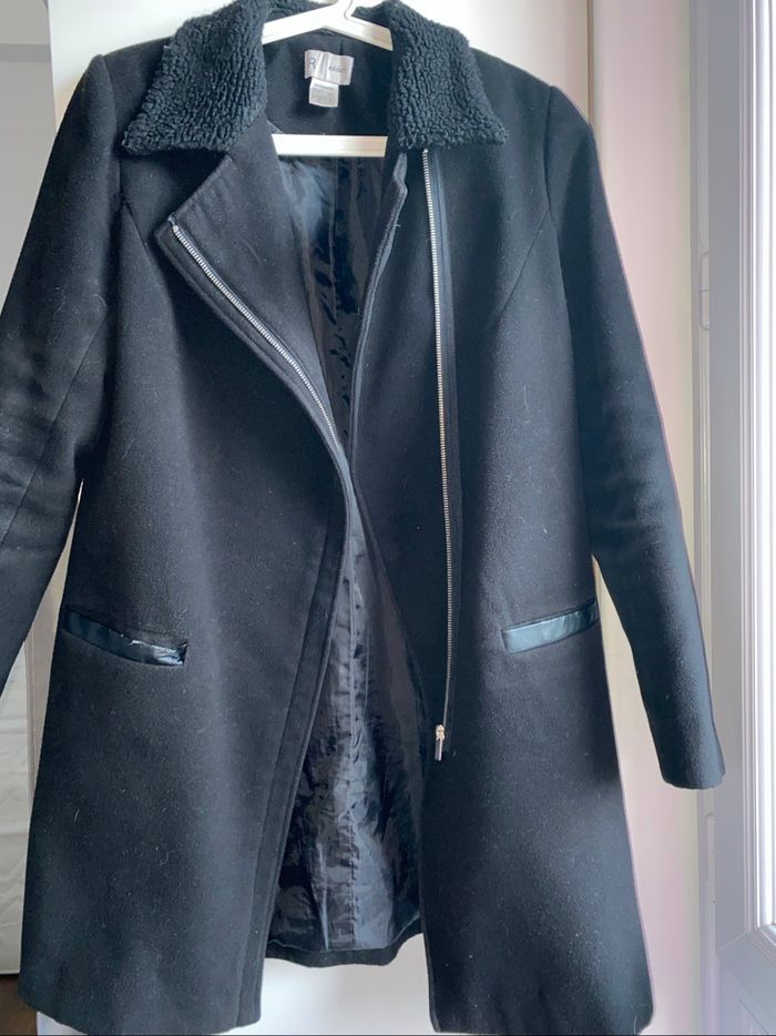 Manteau mi-long noir La Redoute