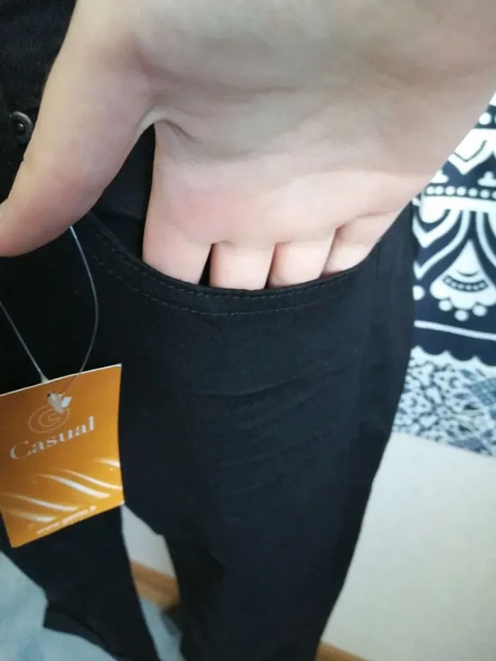 Pantacourt noir en jeans stretch  / gémo / (40) - photo numéro 3