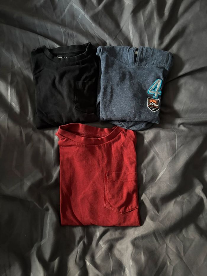 lot 3 t-shirt manches longues 5 ans