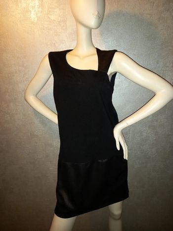 robe noire bi matière gérard matel taille 42