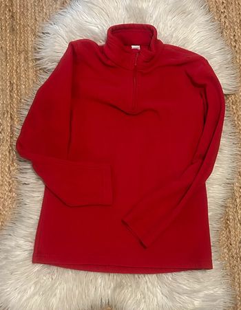 Pull polaire quechua rouge taille 14 ans