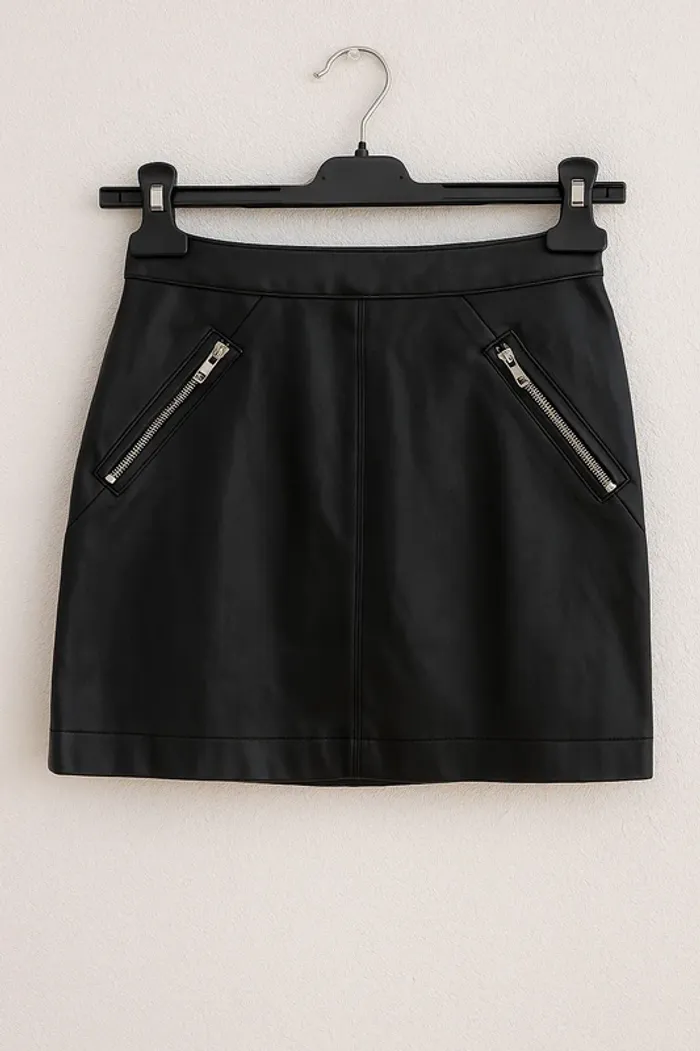 🖤 Jupe simili cuir noire fille – 6 ans 🖤