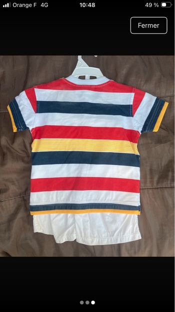 Ensemble tee shirt shorts garçon