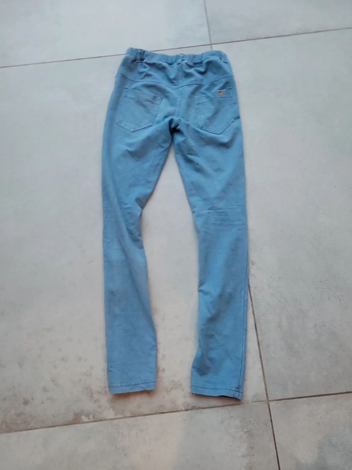 Leggings taille 10 ans bleu jean - photo numéro 5