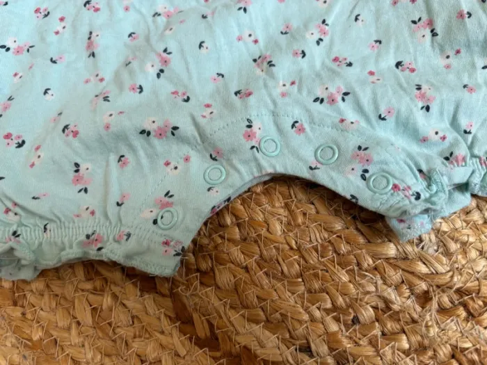 Lot de 2 barboteuses 12 mois Vertbaudet mots d’enfants - photo numéro 2