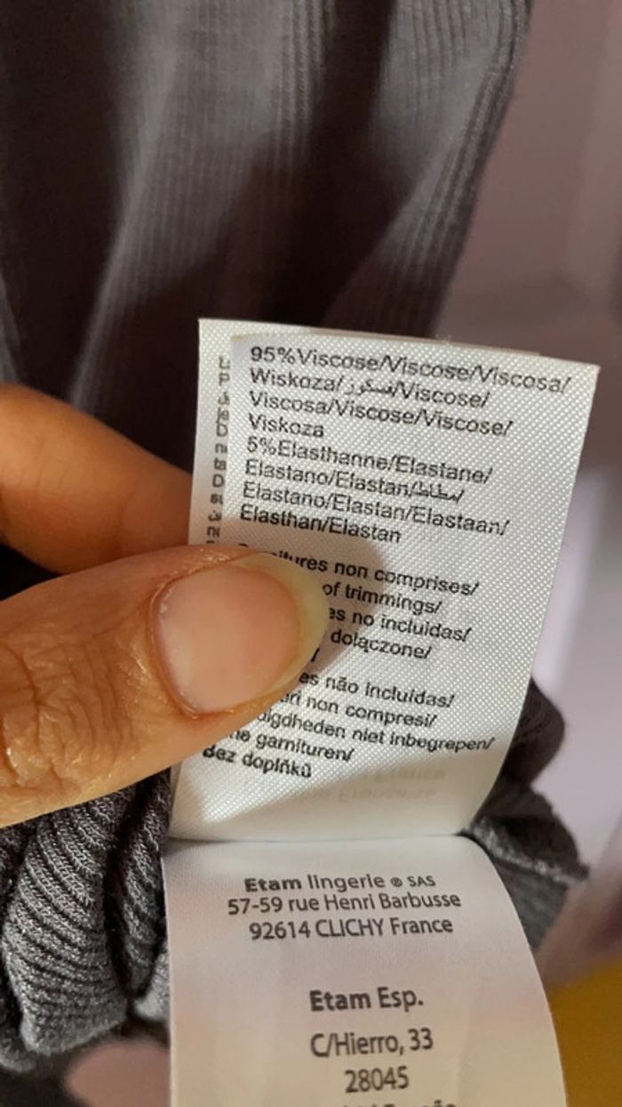 Haut de pyjama viscose Etam Taille S - photo numéro 6