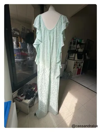 Robe longue verte bleue turquoise en soie - Zadig & Voltaire
