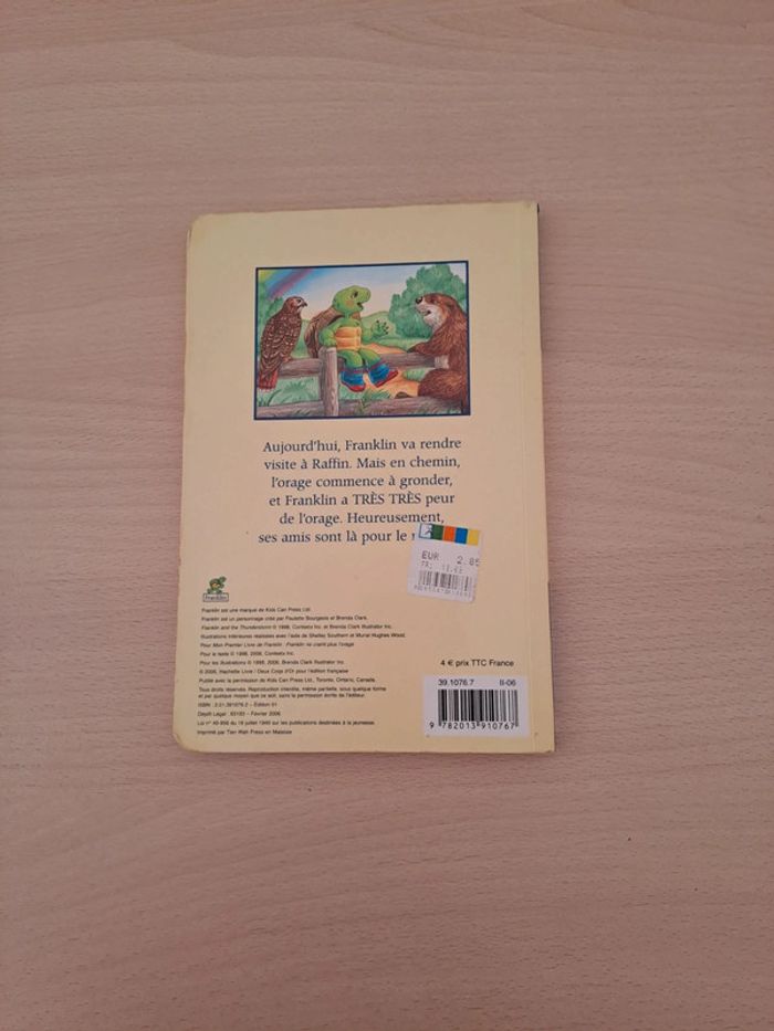 Livre Franklin ne craint plus l'orage - photo numéro 2