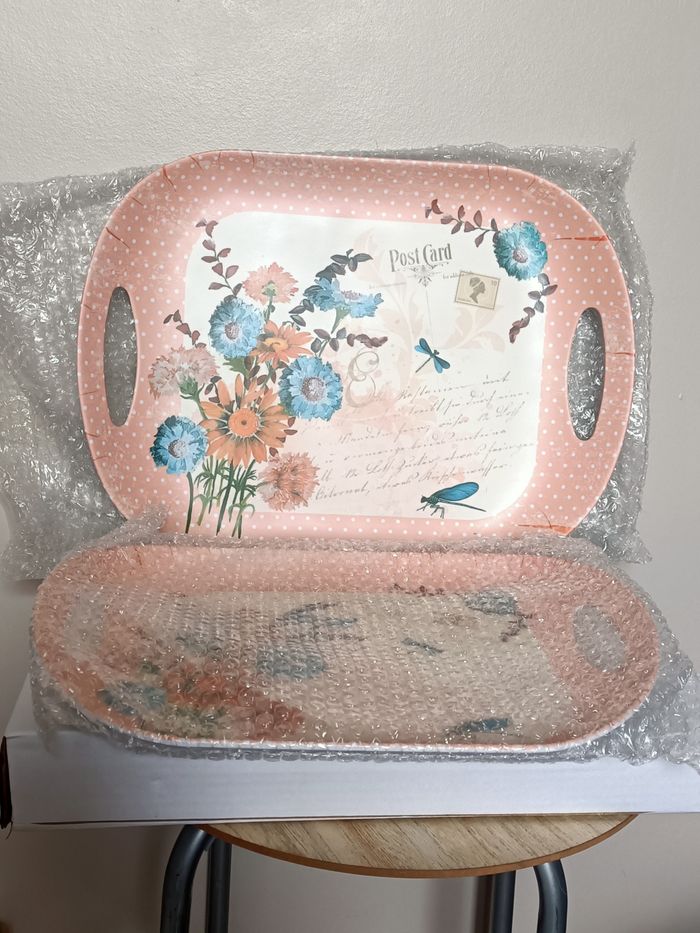 duo de plateaux romantiques NEUF - photo numéro 2