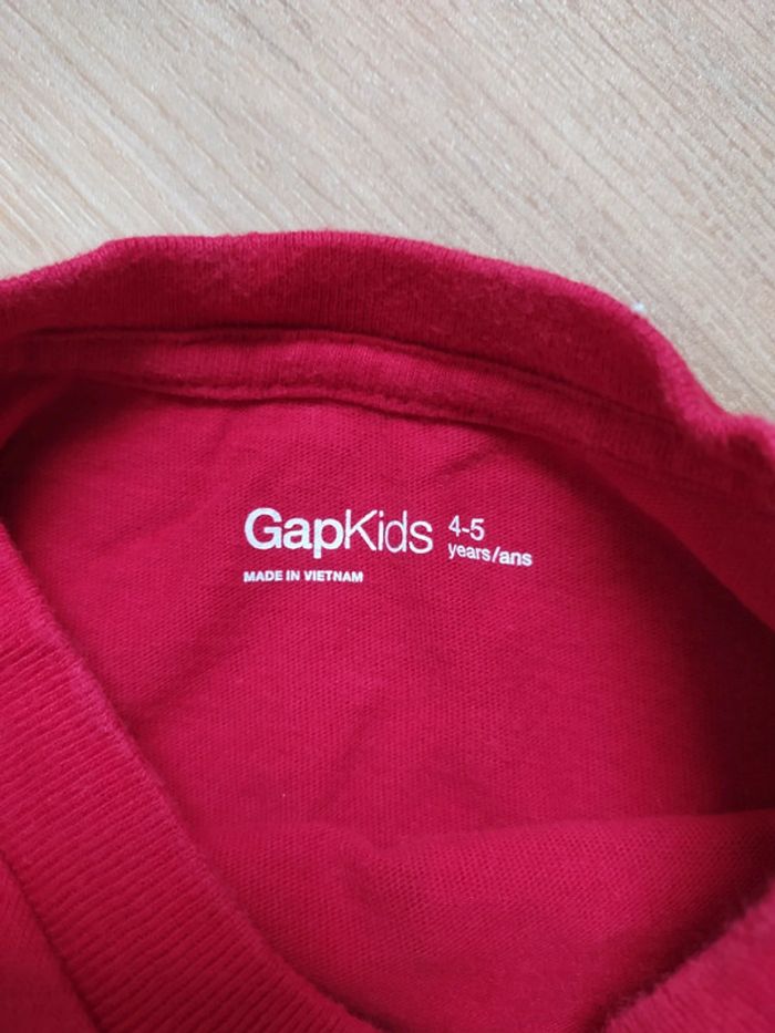 T-shirt manches longues GAP kids 5 ans rouge skate - photo numéro 4