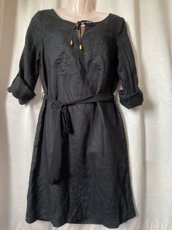 Très jolie robe noire en lin 38 tex