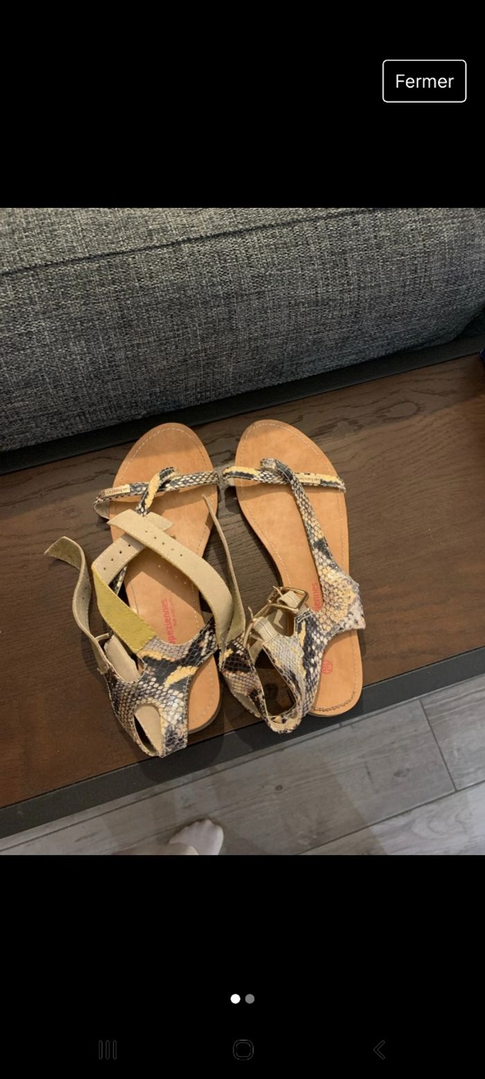 tropeziennes cuir serpent - photo numéro 6