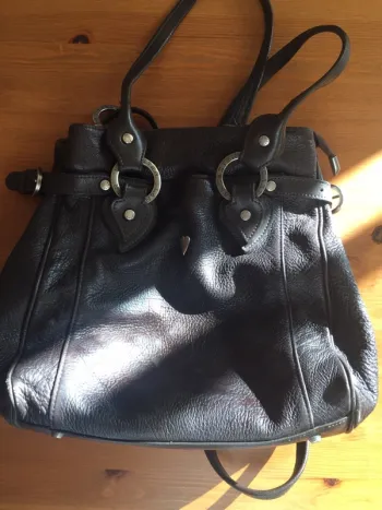 Sac à dos en cuir marron de marque Lancaster