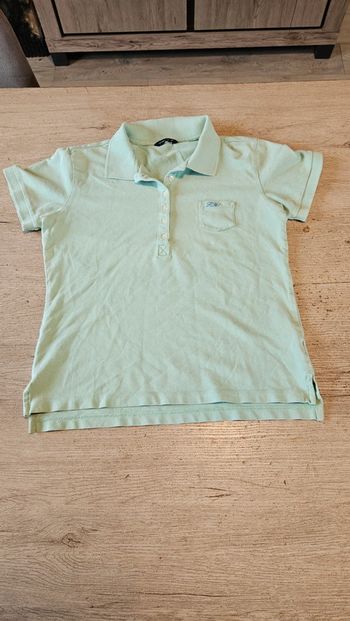 Polo menthe, à manches courtes, River Woods, taille L, nickel